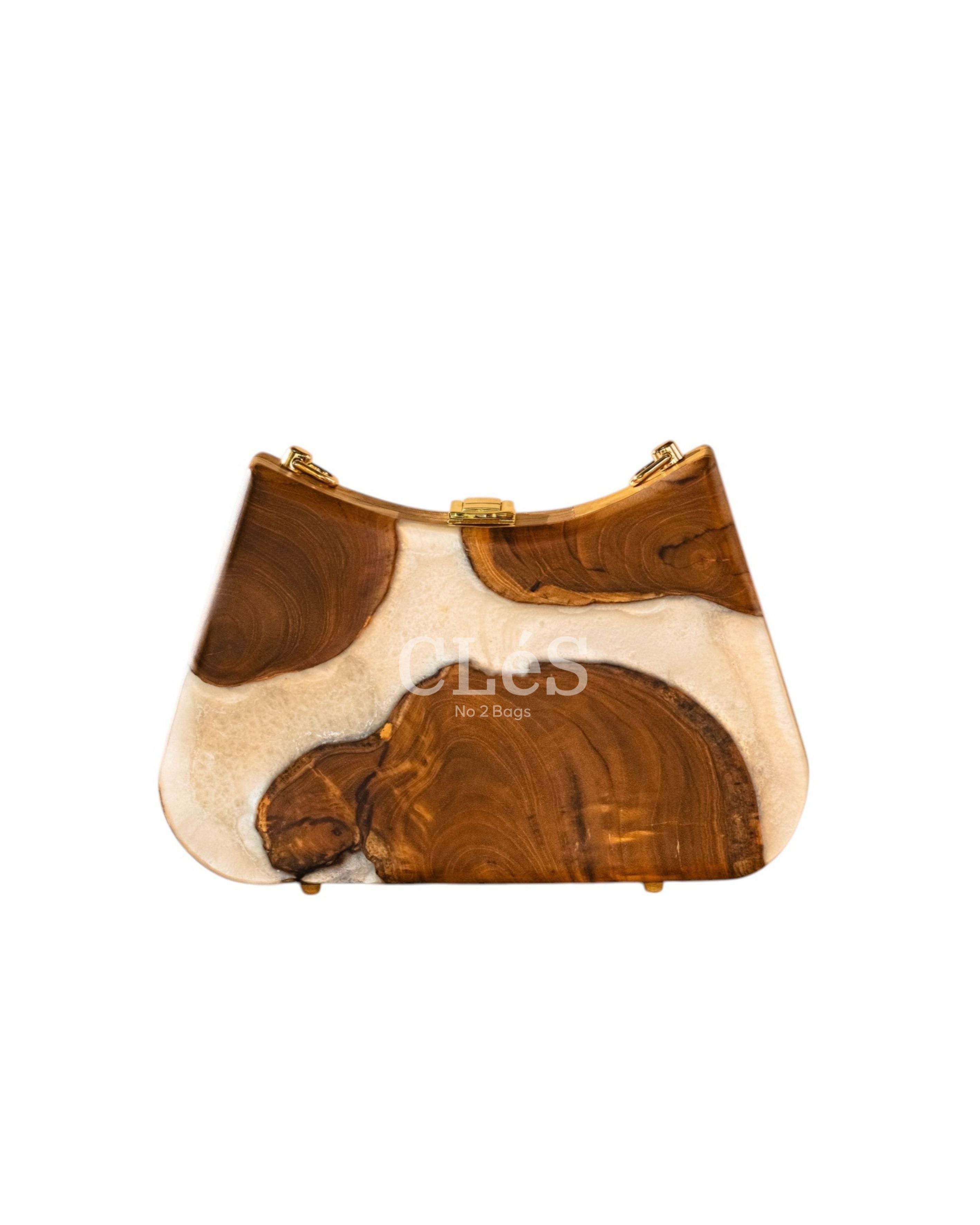 Lombok Coral Nusa Handmade Wooden Women Teakwood Handbag