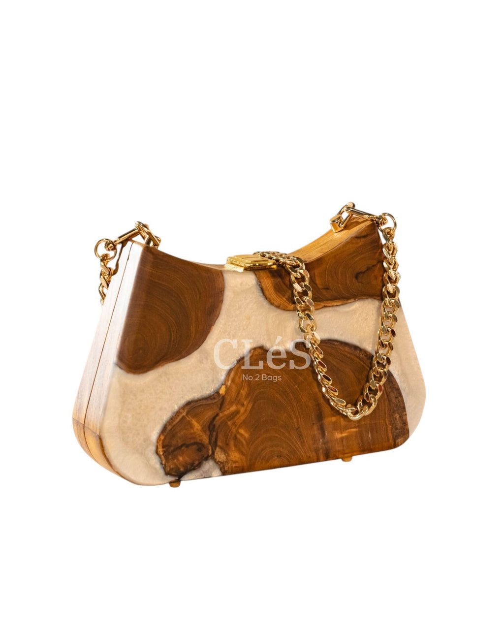 Lombok Coral Nusa Handmade Wooden Women Teakwood Handbag