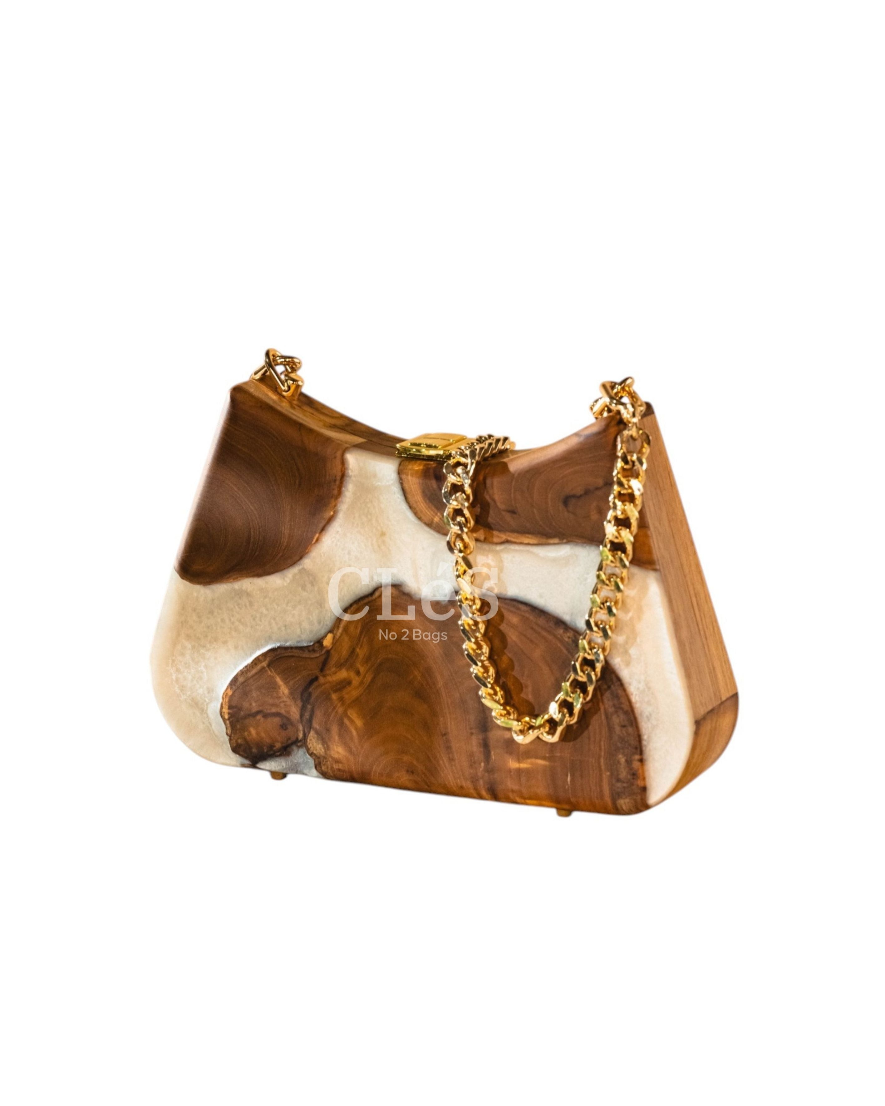 Lombok Coral Nusa Handmade Wooden Women Teakwood Handbag