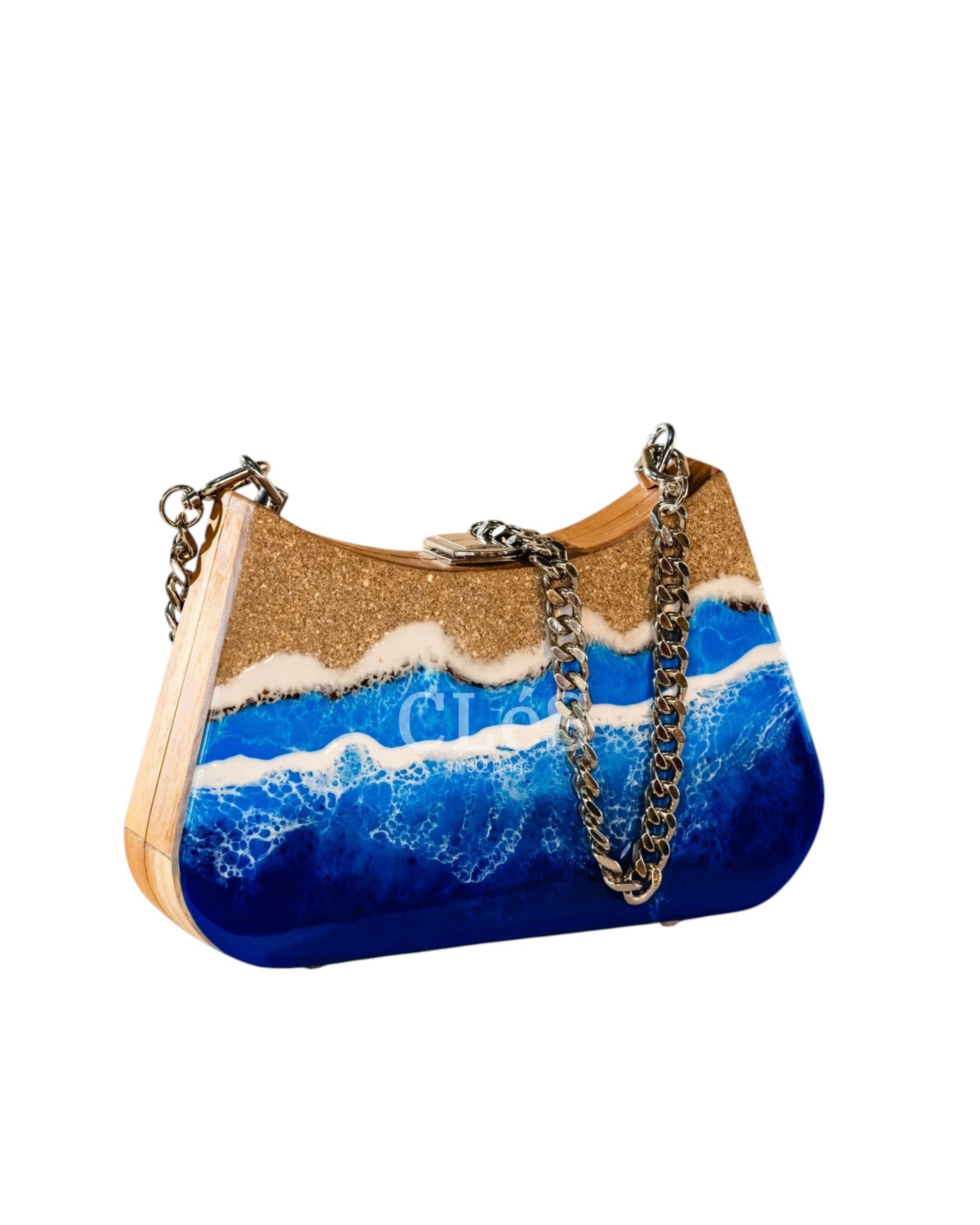 Lombok Beach Handmade Wooden Women Teakwood Handbag