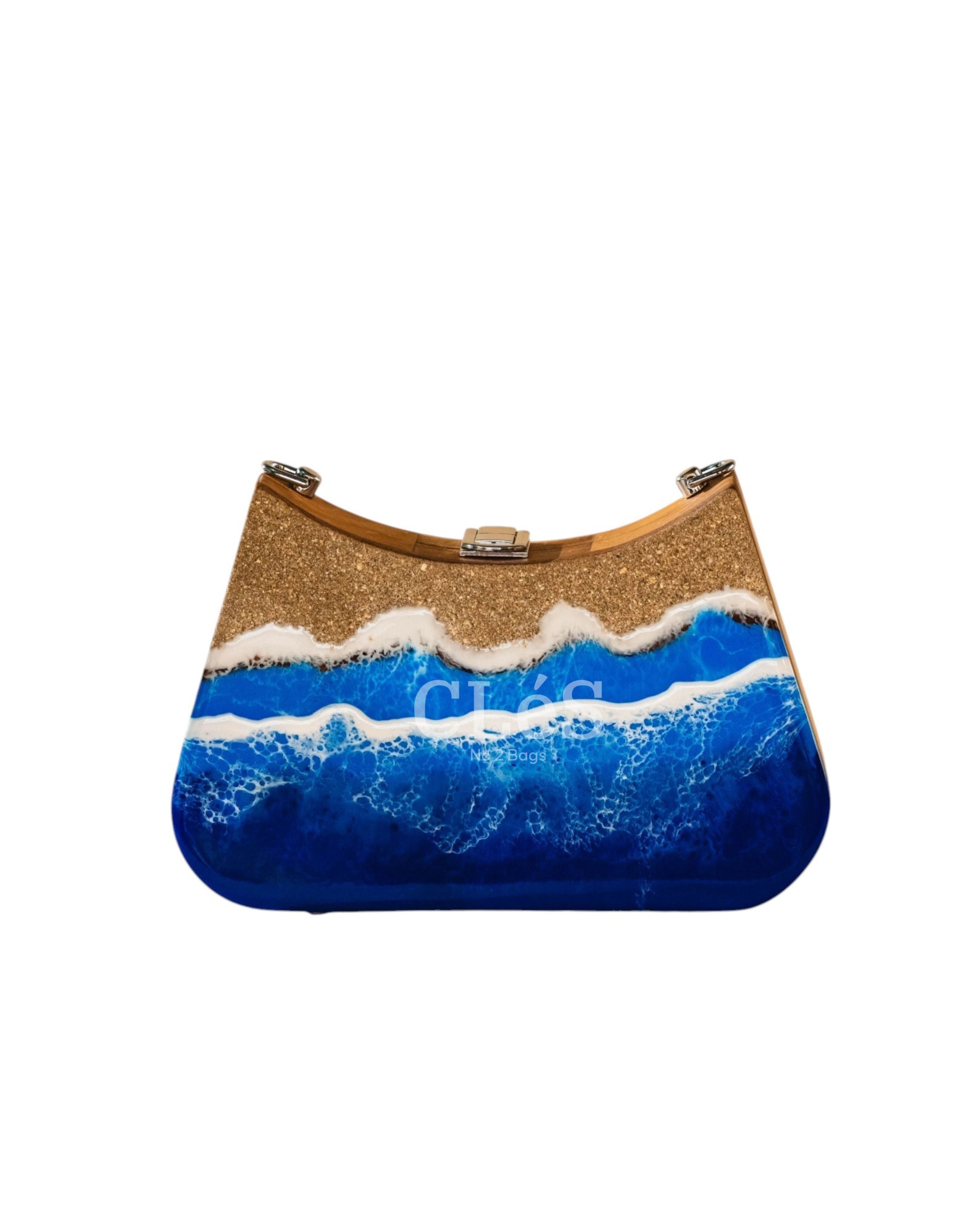 Lombok Beach Handmade Wooden Women Teakwood Handbag