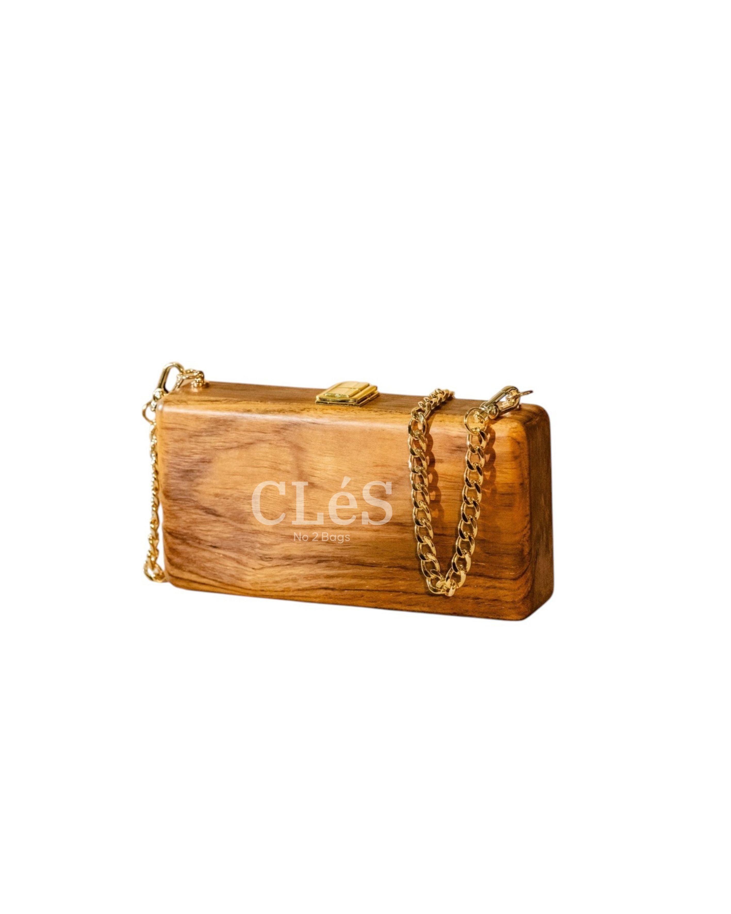 Bali Natural Handmade Wooden Women Teakwood Handbag