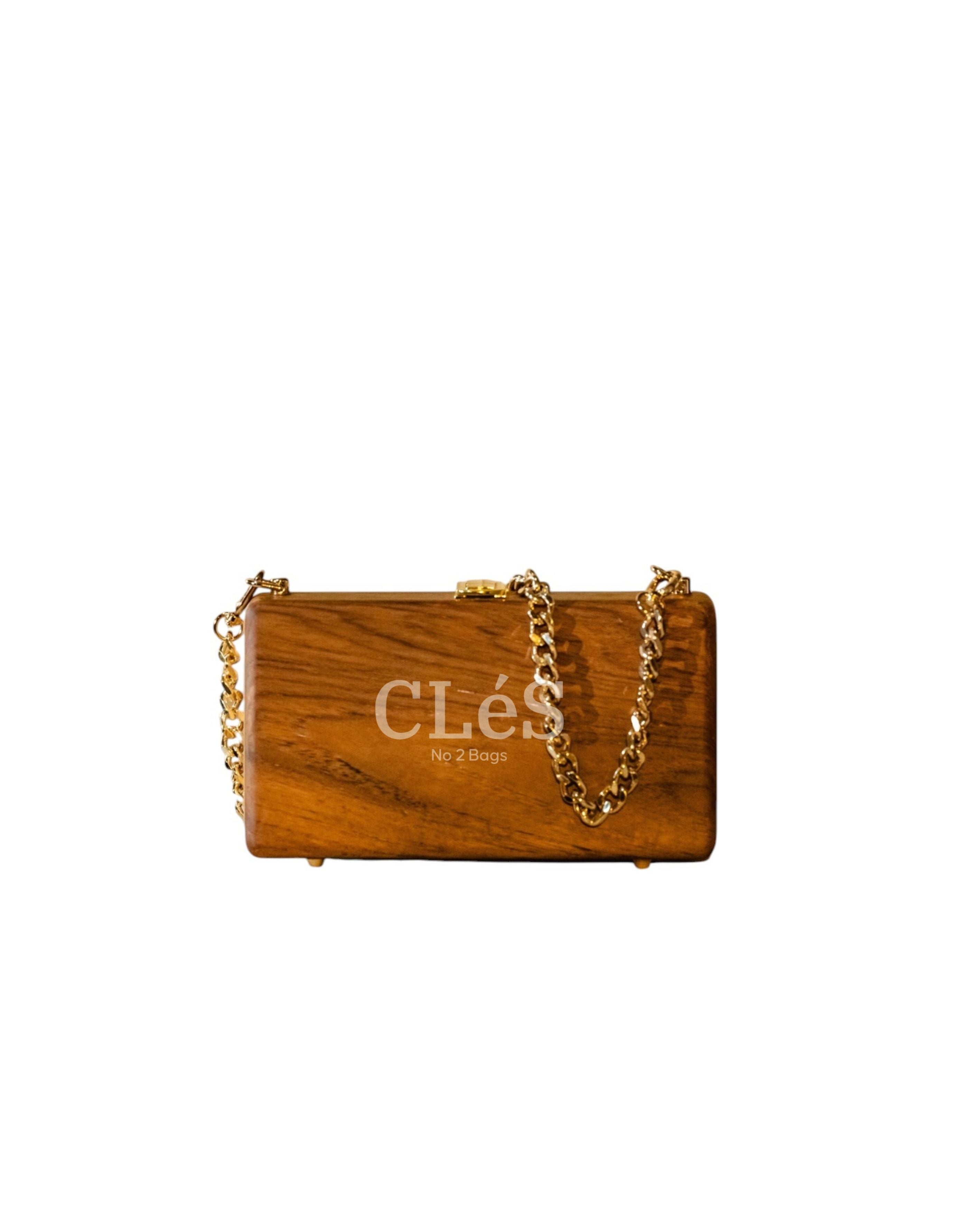 Bali Natural Handmade Wooden Women Teakwood Handbag