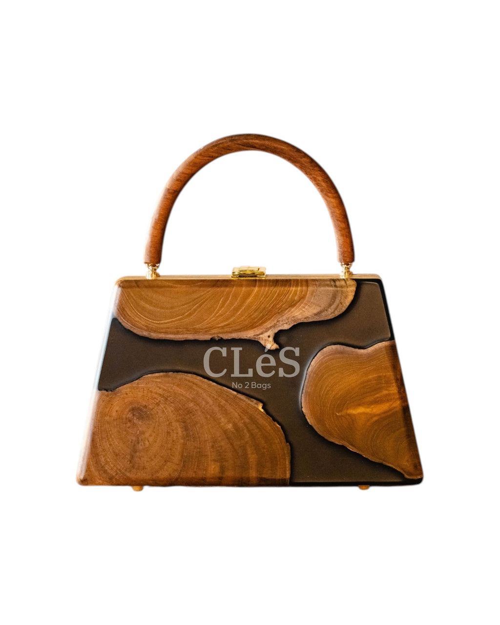 Flores Coal Nusa Handmade Wooden Women Teakwood Handbag