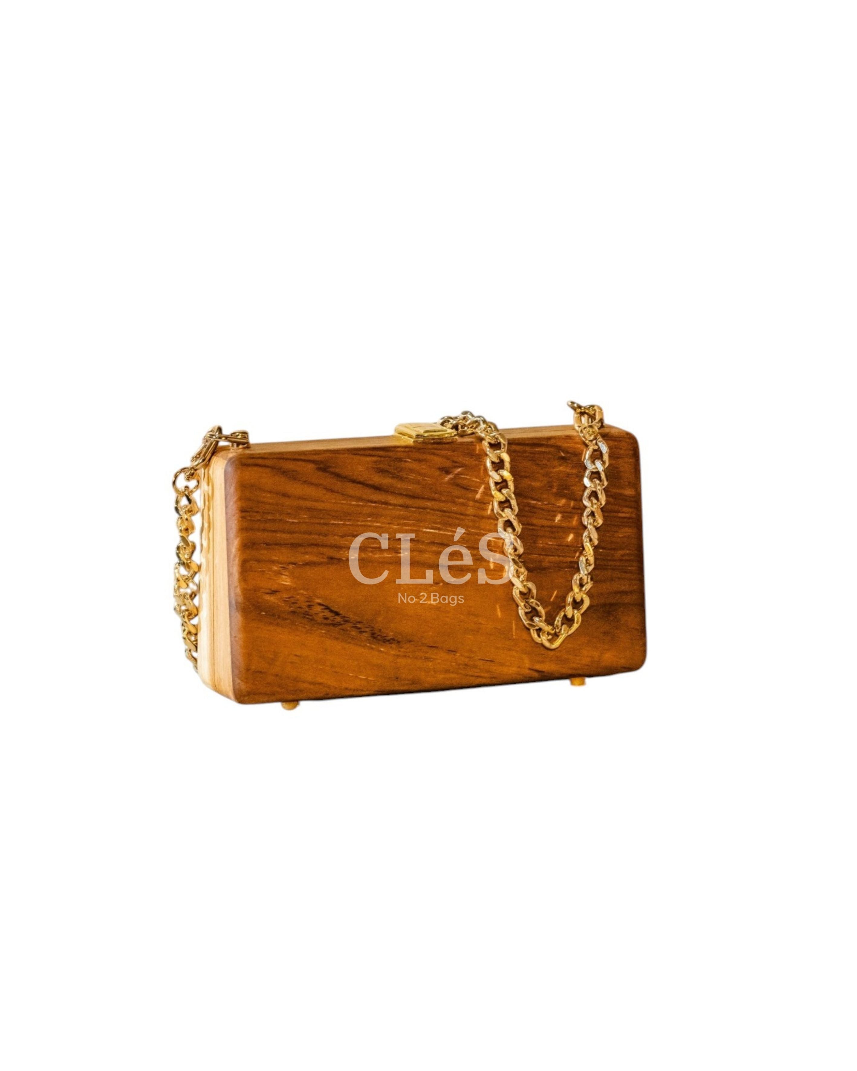 Bali Natural Handmade Wooden Women Teakwood Handbag