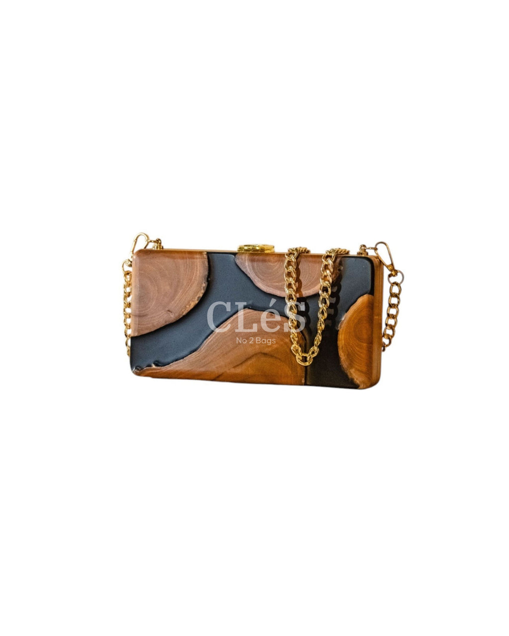 Bali Coal Nusa Handmade Wooden Women Teakwood Handbag