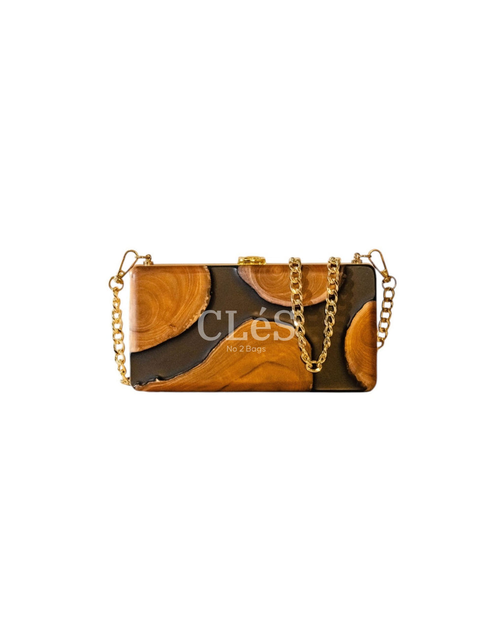 Bali Coal Nusa Handmade Wooden Women Teakwood Handbag