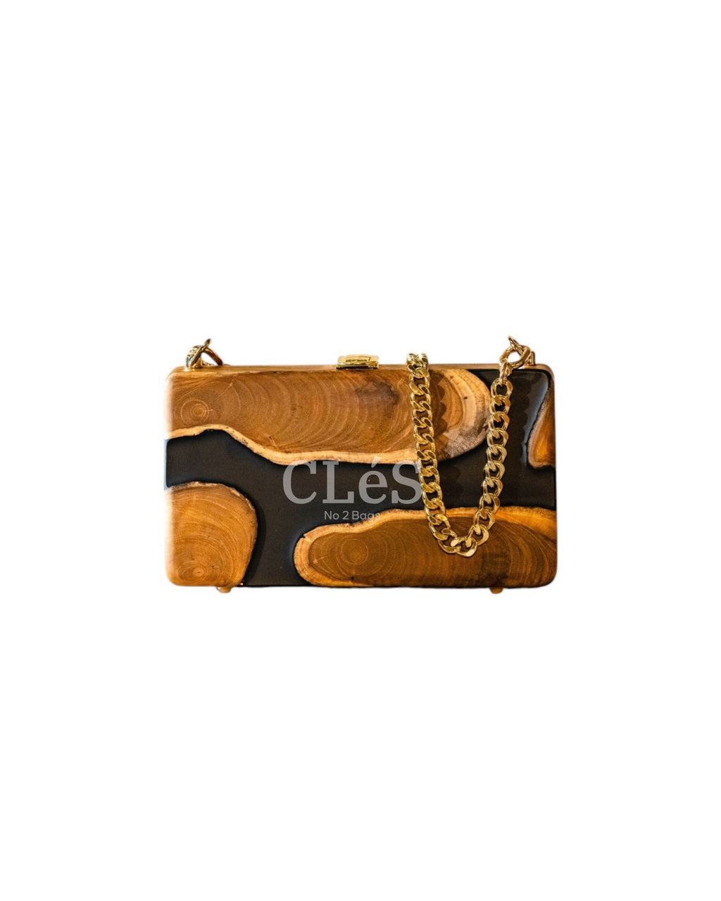Bali Coal Nusa Handmade Wooden Women Teakwood Handbag