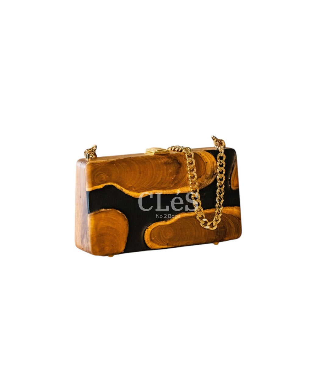 Bali Coal Nusa Handmade Wooden Women Teakwood Handbag