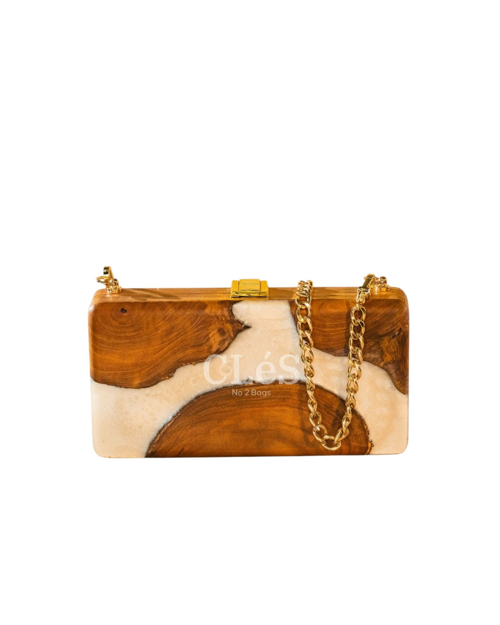 Bali Coral Nusa Handmade Wooden Women Teakwood Handbag