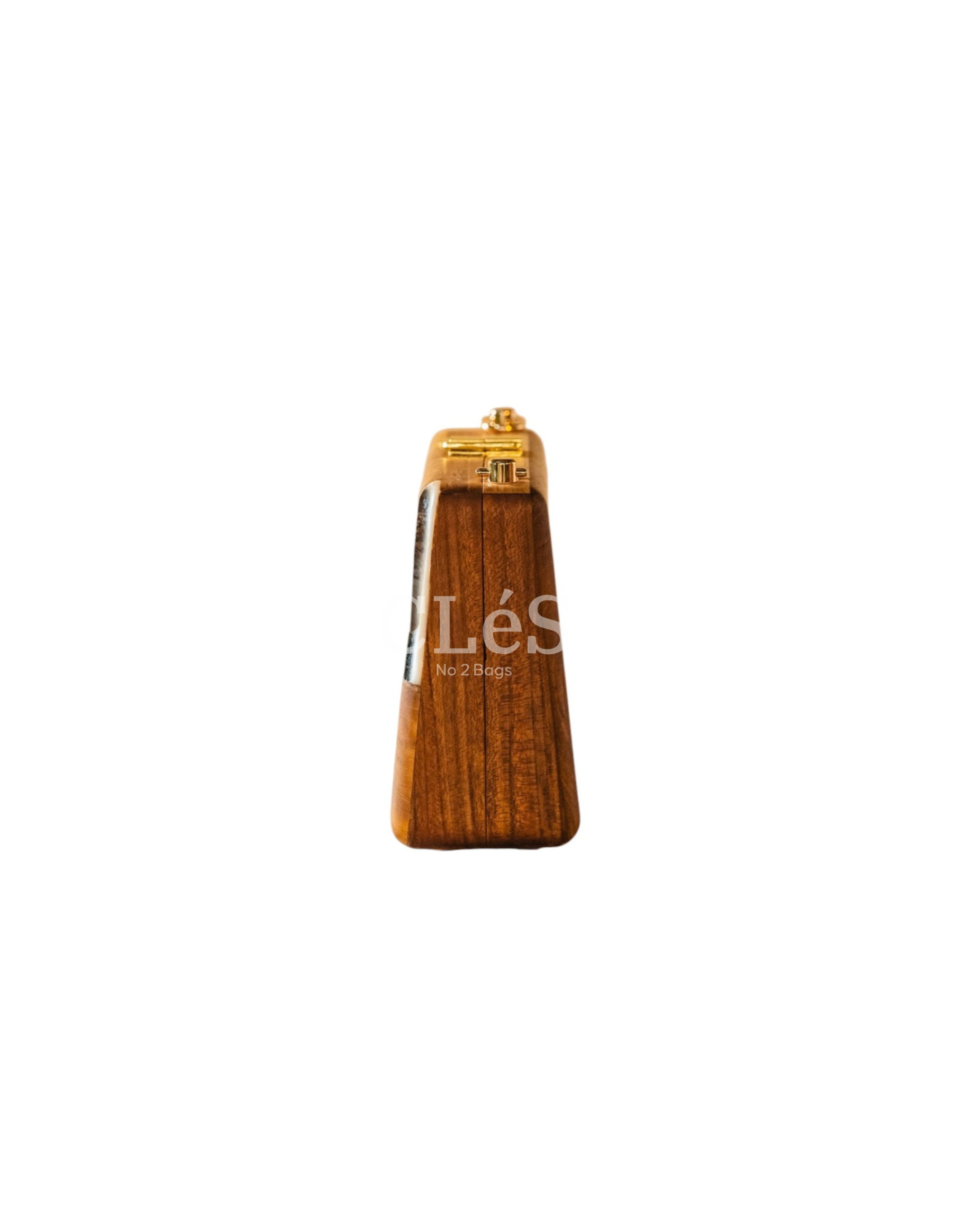 Bali Coal Nusa Handmade Wooden Women Teakwood Handbag