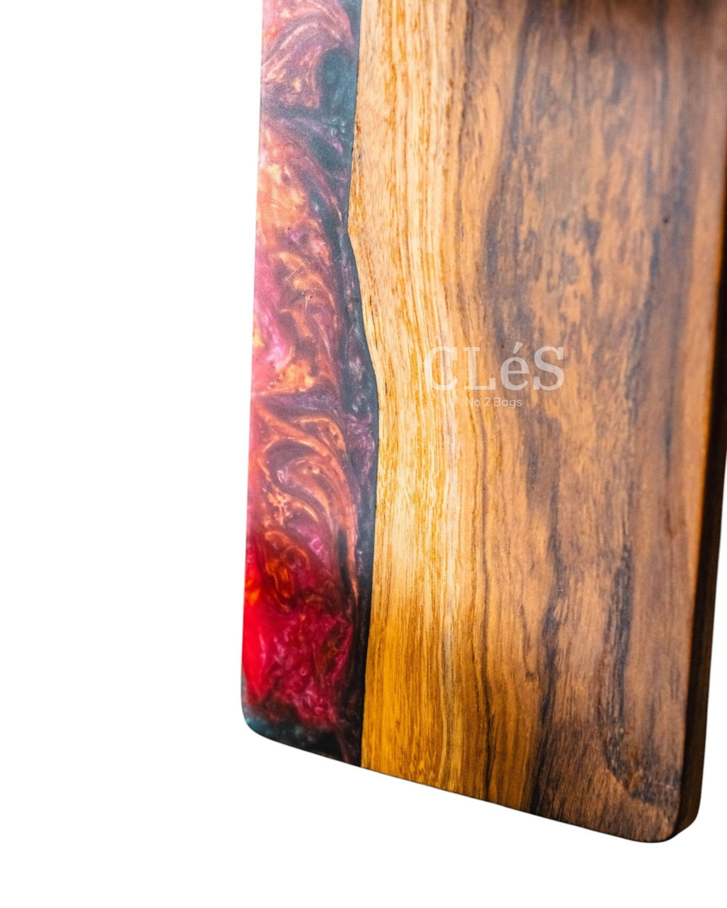 Handmade Abstract Epoxy Resin Wooden Serving Board