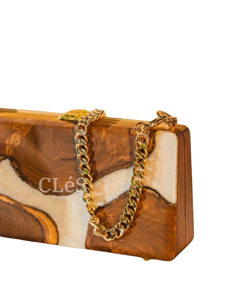 Bali Coral Nusa Handmade Wooden Women Teakwood Handbag