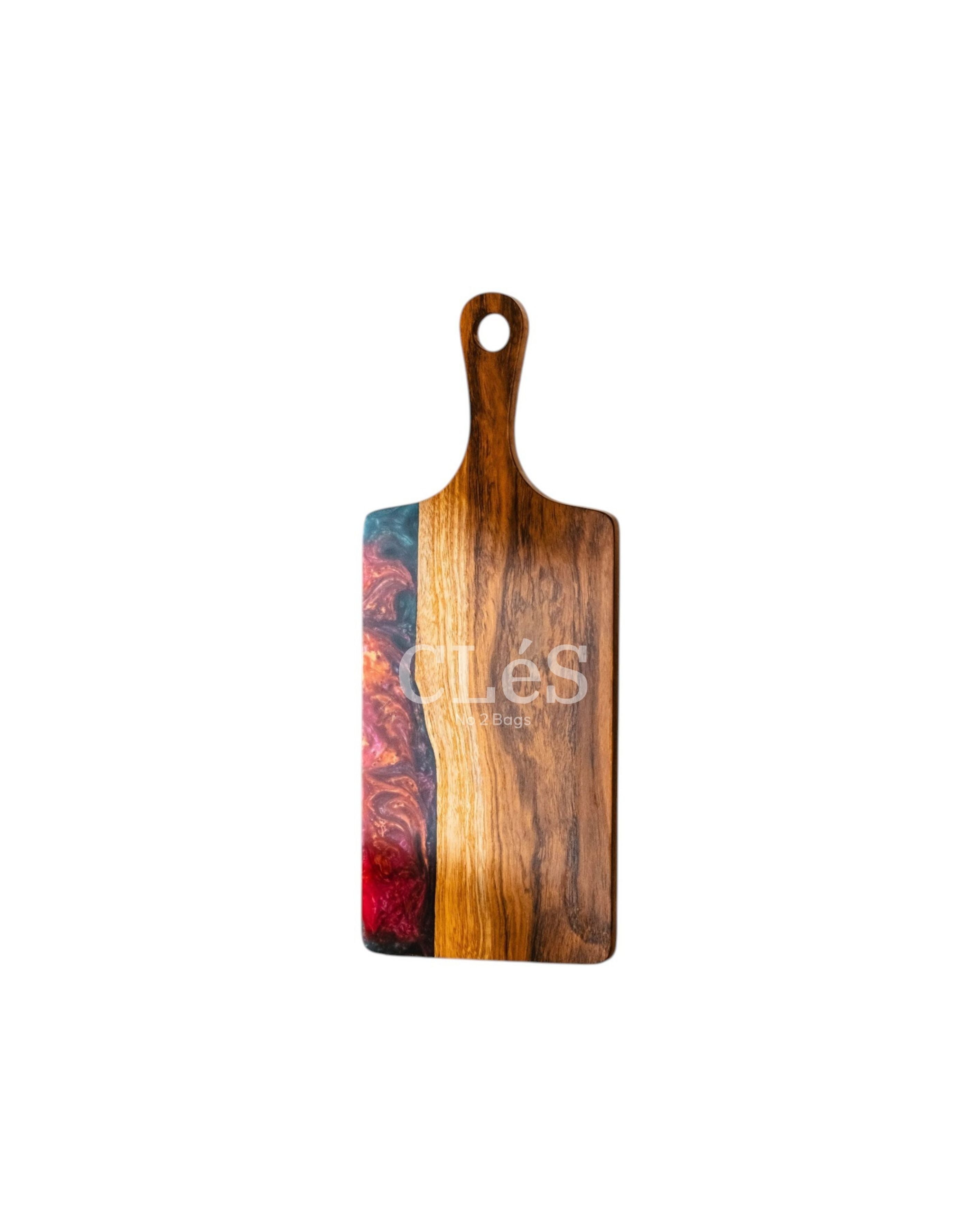 Handmade Abstract Epoxy Resin Wooden Serving Board