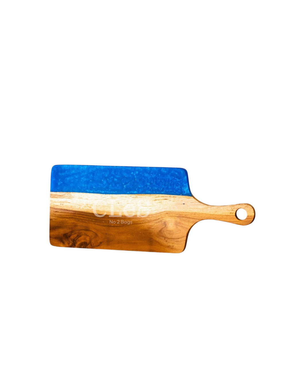 Handmade Blue Epoxy Resin Wooden Serving Board