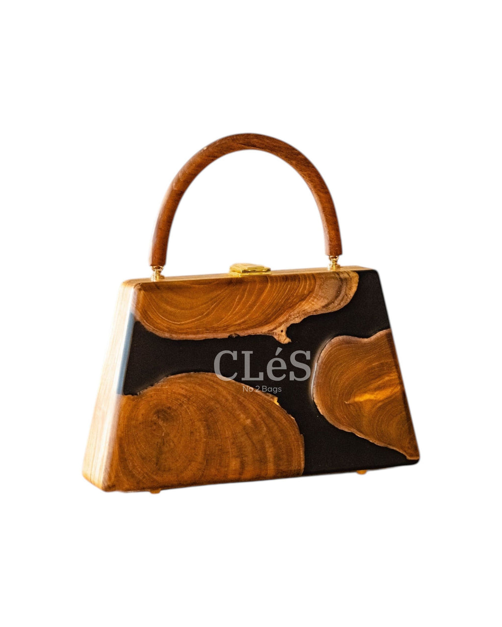 Flores Coal Nusa Handmade Wooden Women Teakwood Handbag