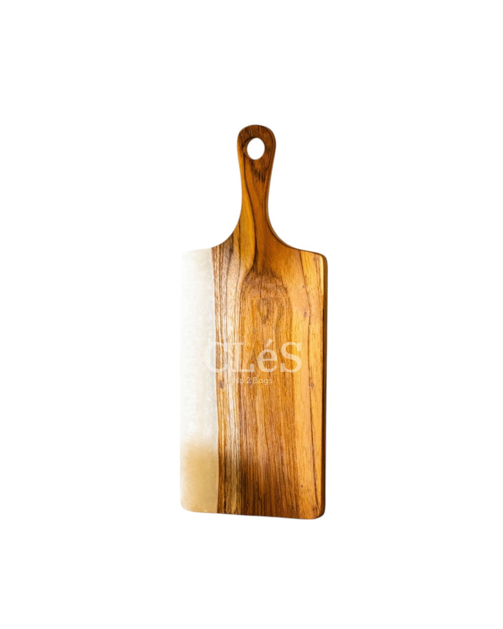 Handmade White Epoxy Resin Wooden Serving Board