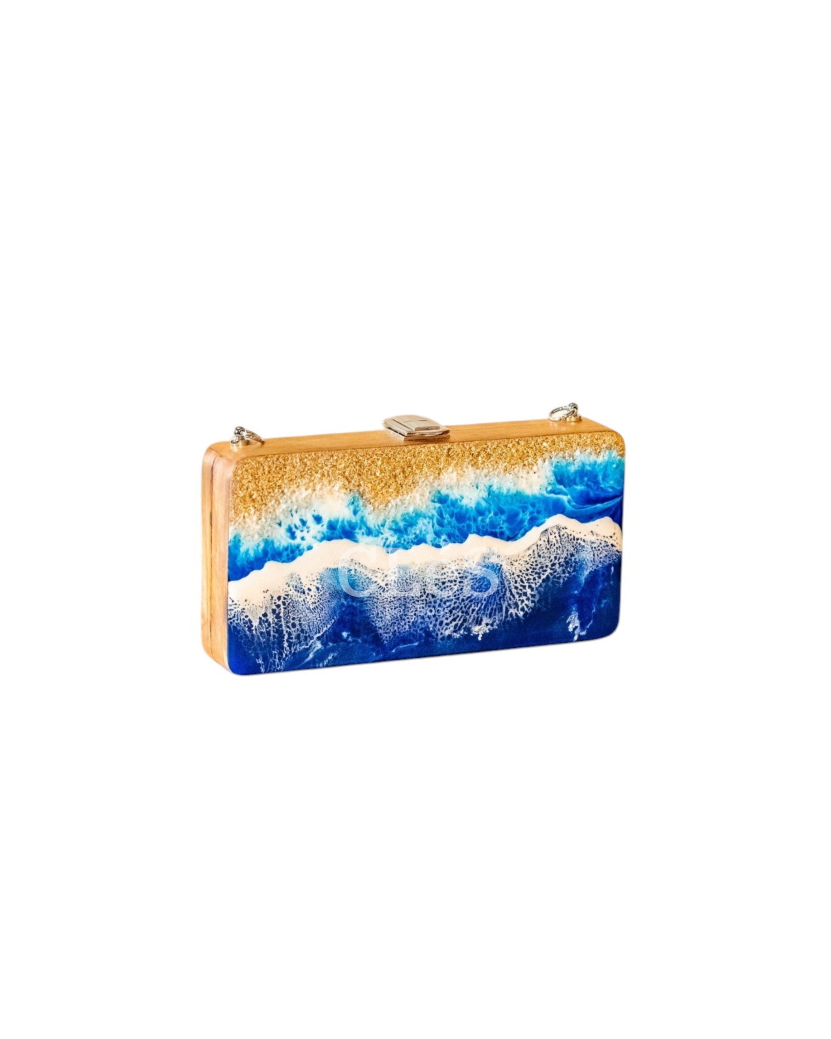 Bali Beach Sand Handmade Wooden Women Teakwood Handbag