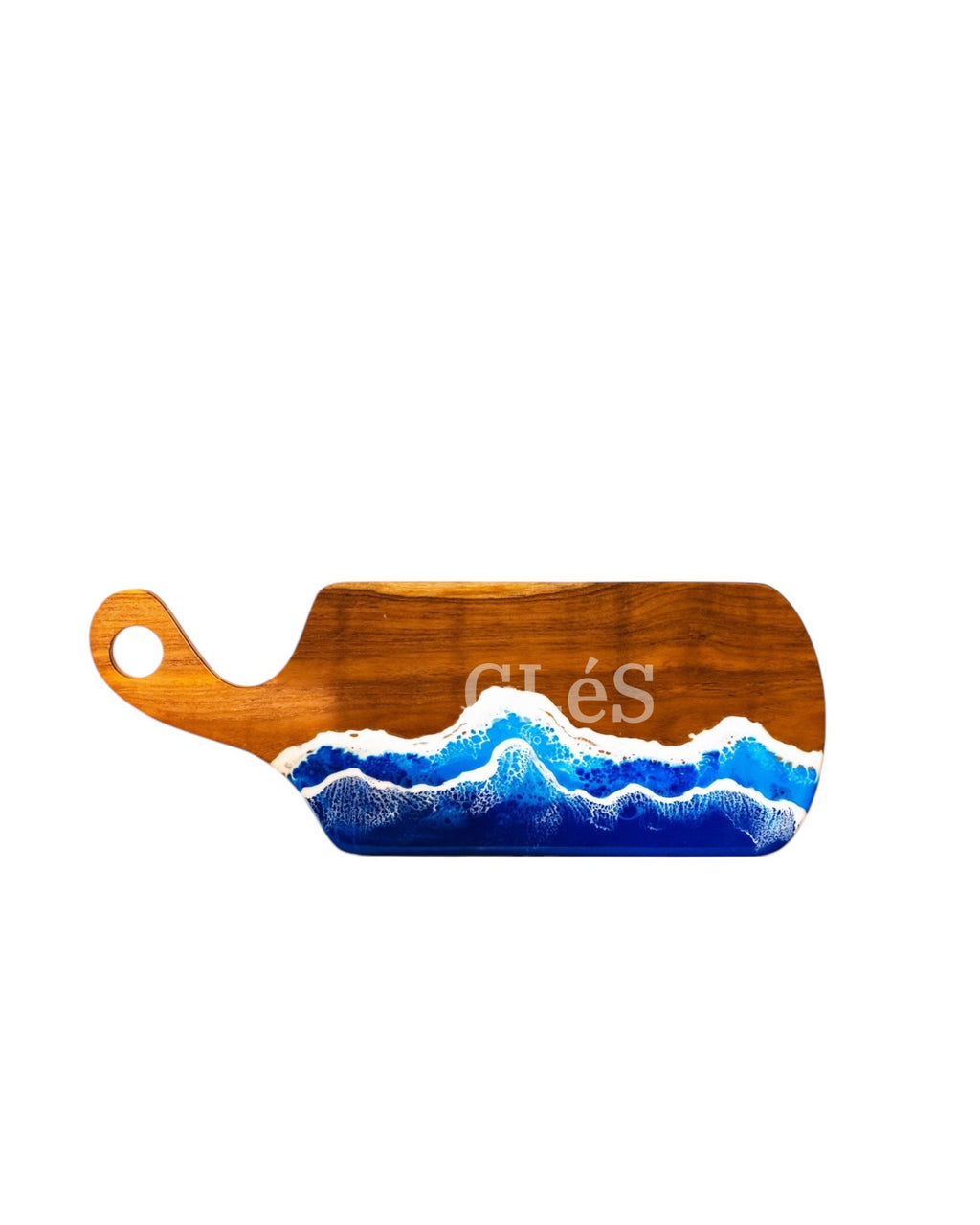 Handmade Ocean Wave Epoxy Resin Wooden Serving Board