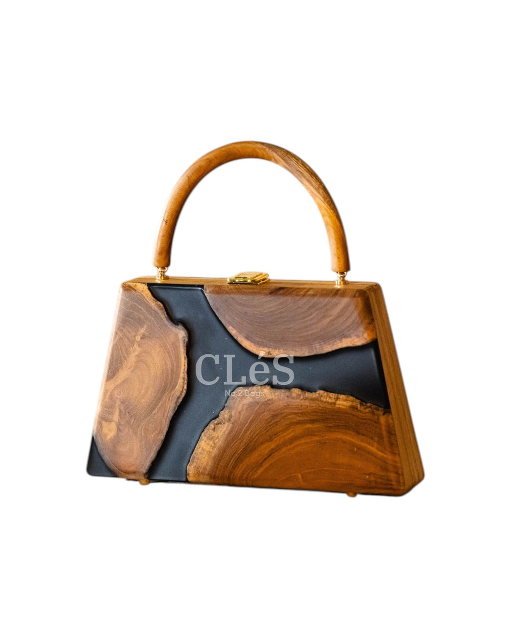 Flores Coal Nusa Handmade Wooden Women Teakwood Handbag