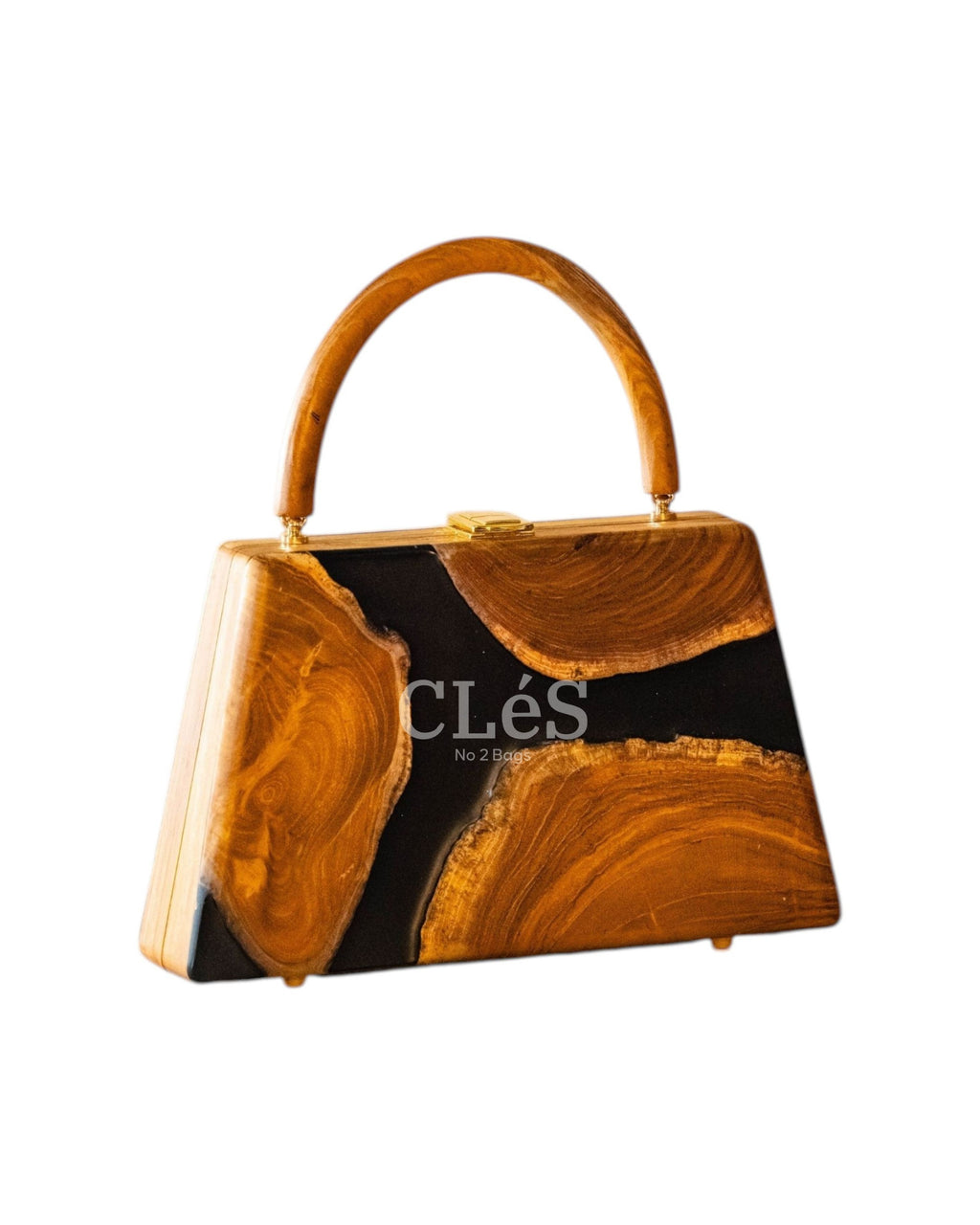 Flores Coal Nusa Handmade Wooden Women Teakwood Handbag