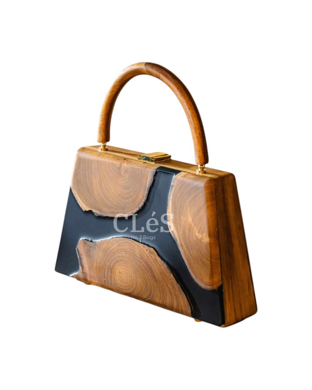 Flores Coal Nusa Handmade Wooden Women Teakwood Handbag