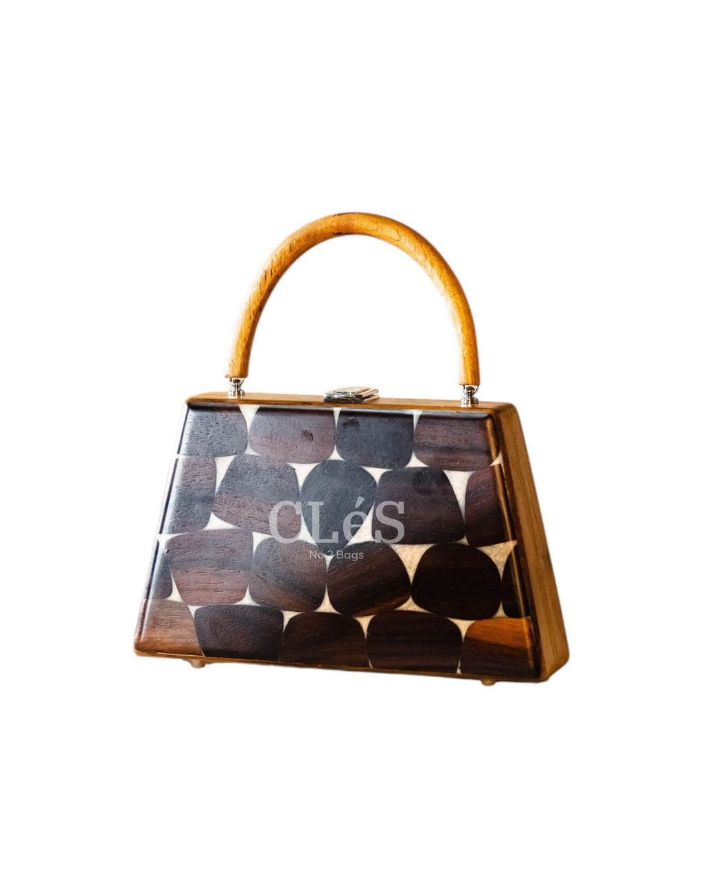 Flores Classic Handmade Wooden Women Teakwood Handbag