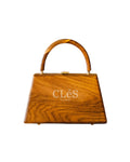 Flores Natural Handmade Wooden Women Teakwood Handbag