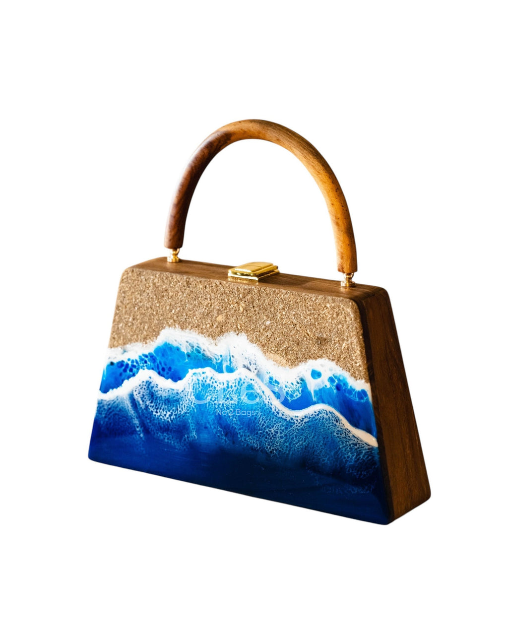 Flores Beach Handmade Wooden Women Teakwood Handbag