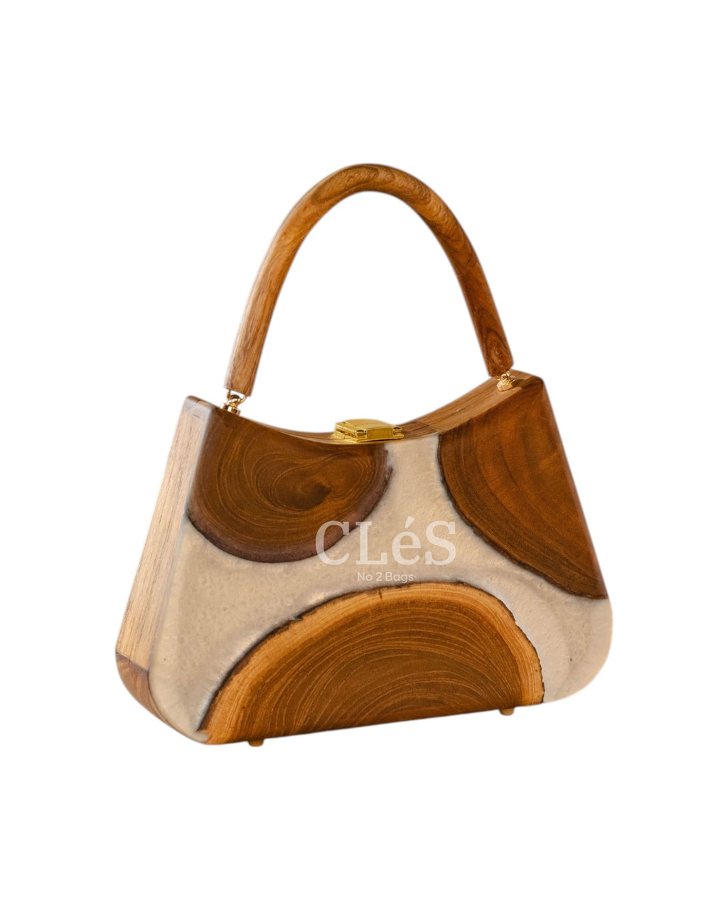 Sumba Coral Nusa Handmade Wooden Women Teakwood Handbag