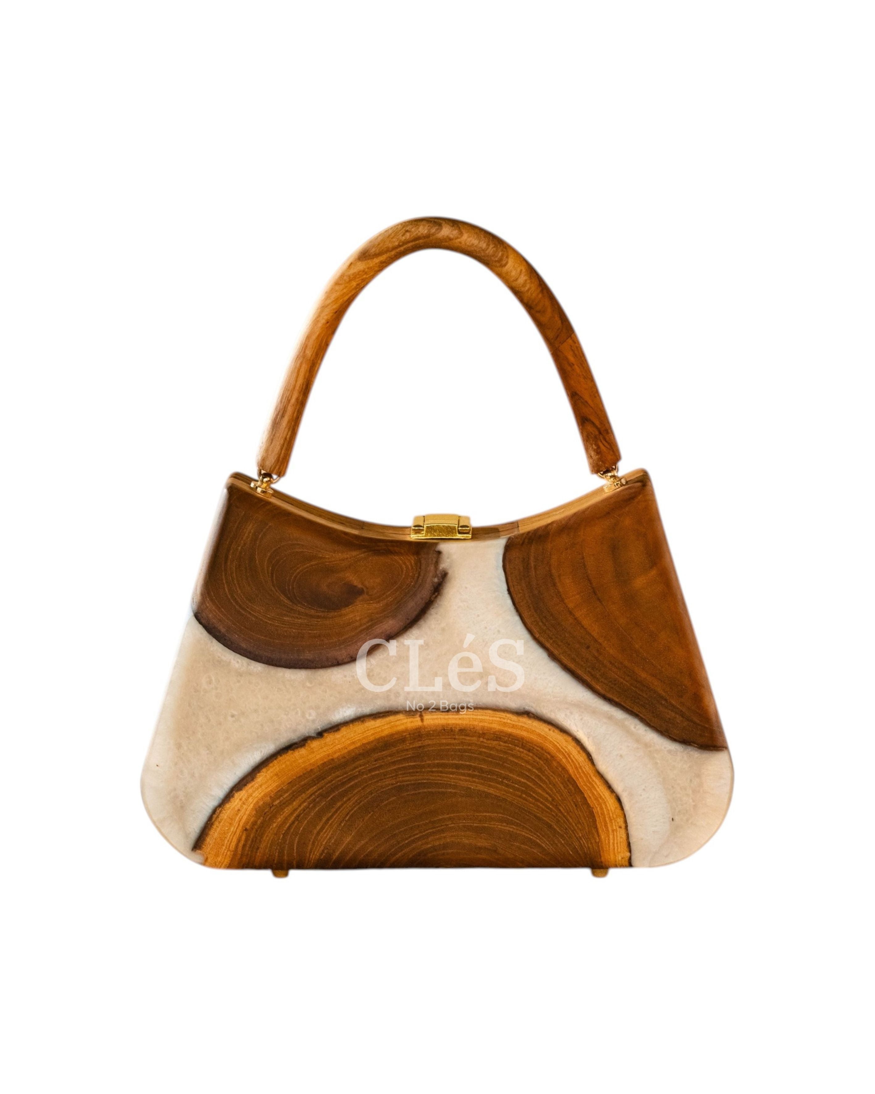 Sumba Coral Nusa Handmade Wooden Women Teakwood Handbag