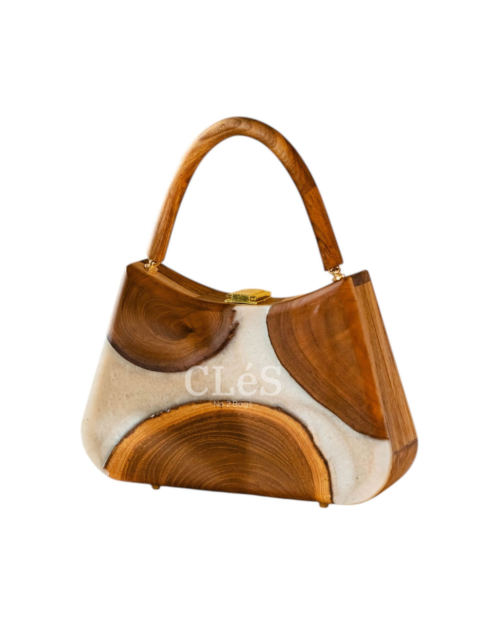 Sumba Coral Nusa Handmade Wooden Women Teakwood Handbag
