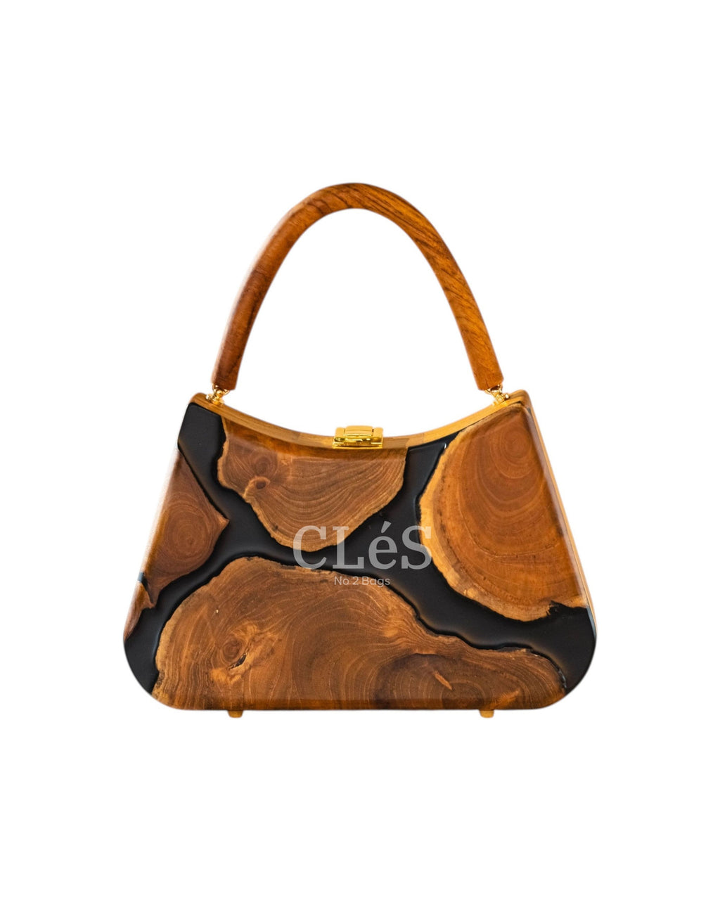 Sumba Coal Nusa Handmade Wooden Women Teakwood Handbag