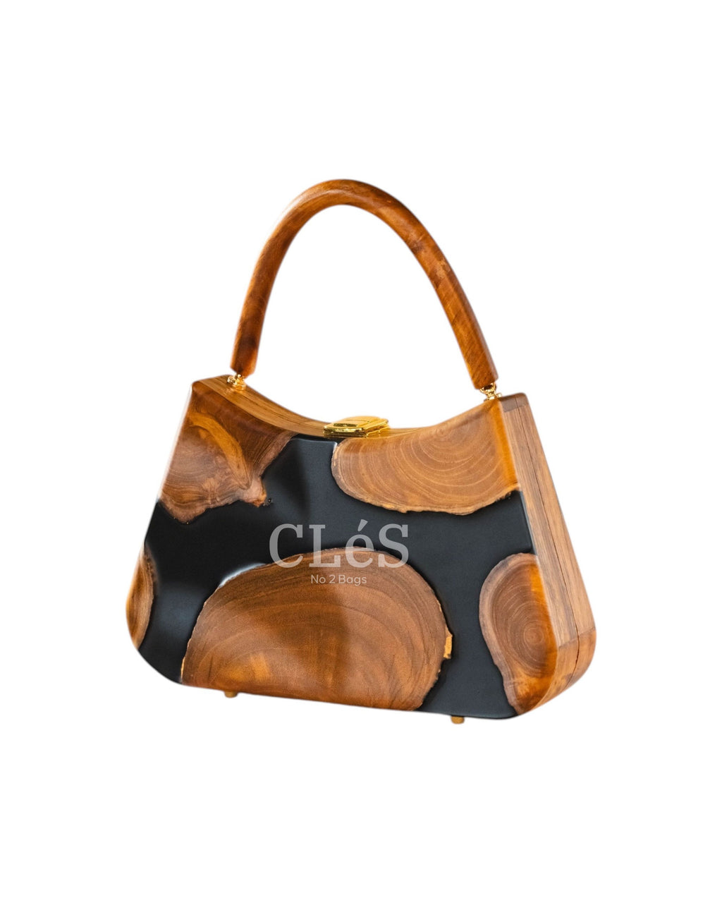 Sumba Coal Nusa Handmade Wooden Women Teakwood Handbag