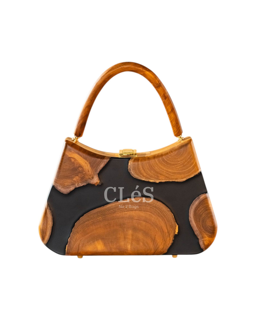 Sumba Coal Nusa Handmade Wooden Women Teakwood Handbag