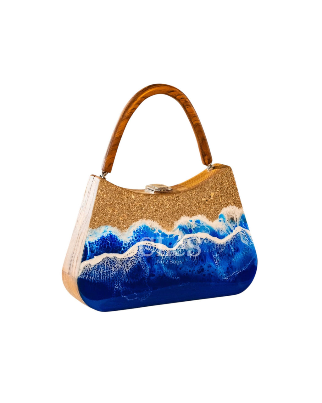 Sumba Beach Handmade Wooden Women Teakwood Handbag