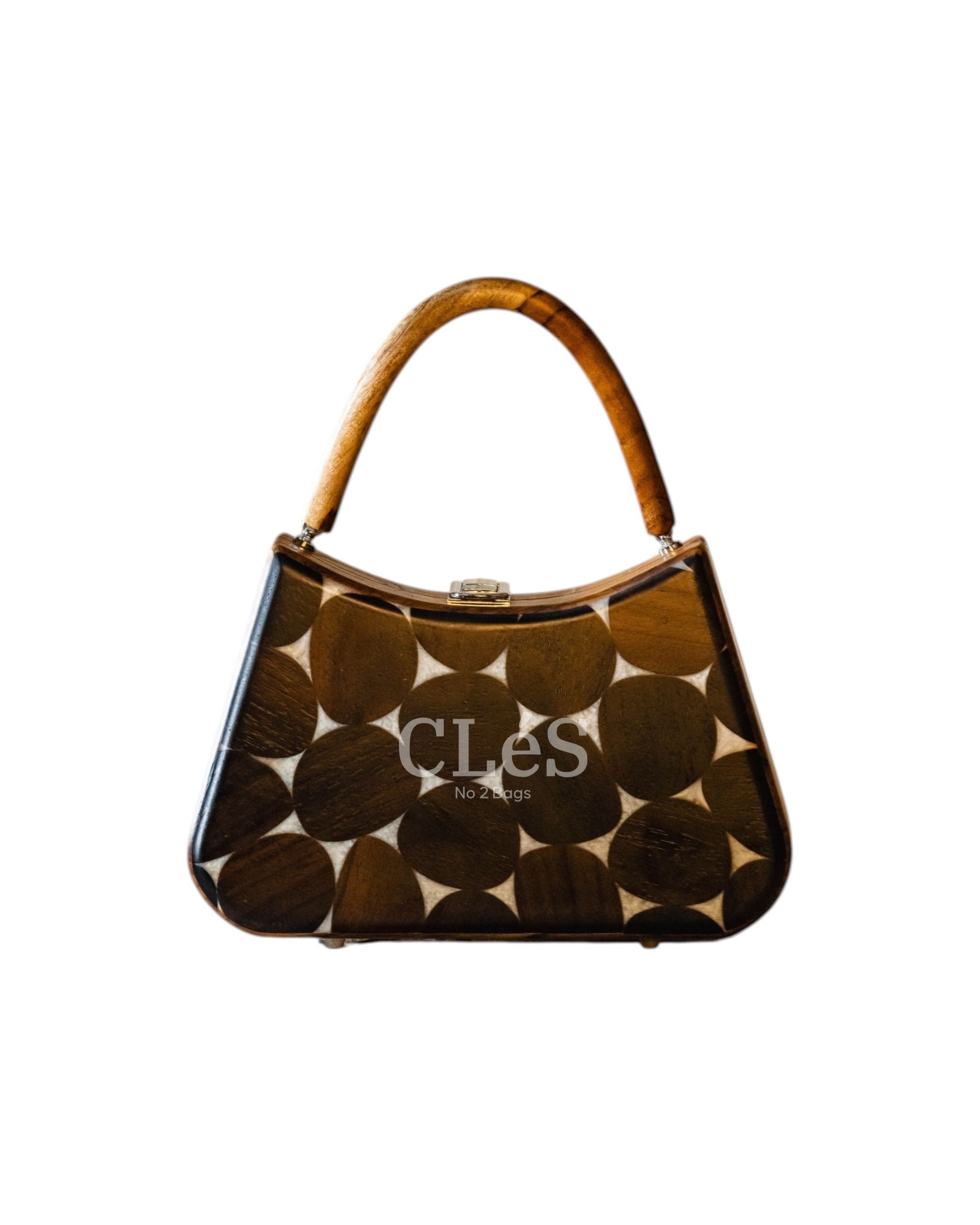 Sumba Classic Handmade Wooden Women Teakwood Handbag