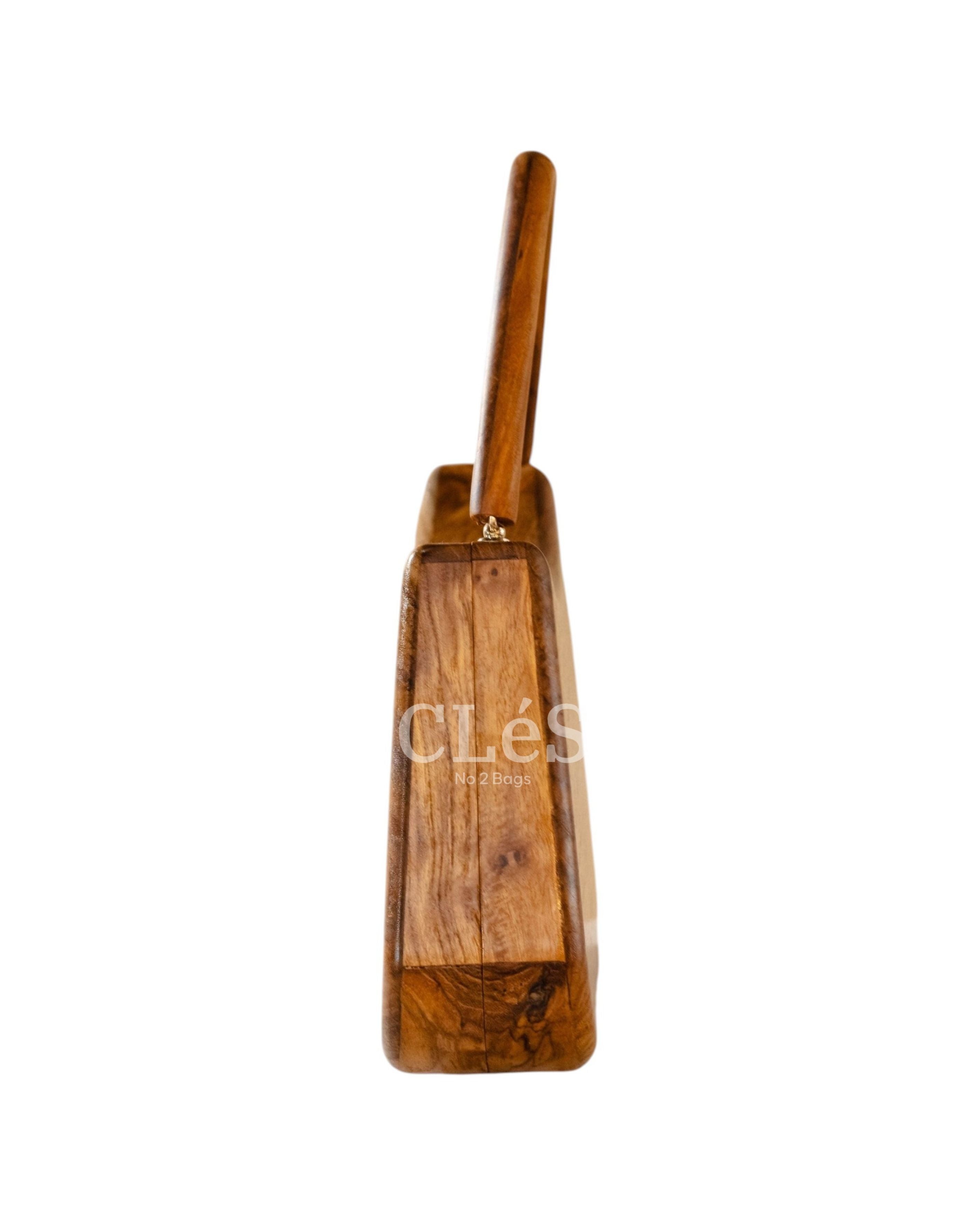 Sumba Natural Handmade Wooden Women Teakwood Handbag