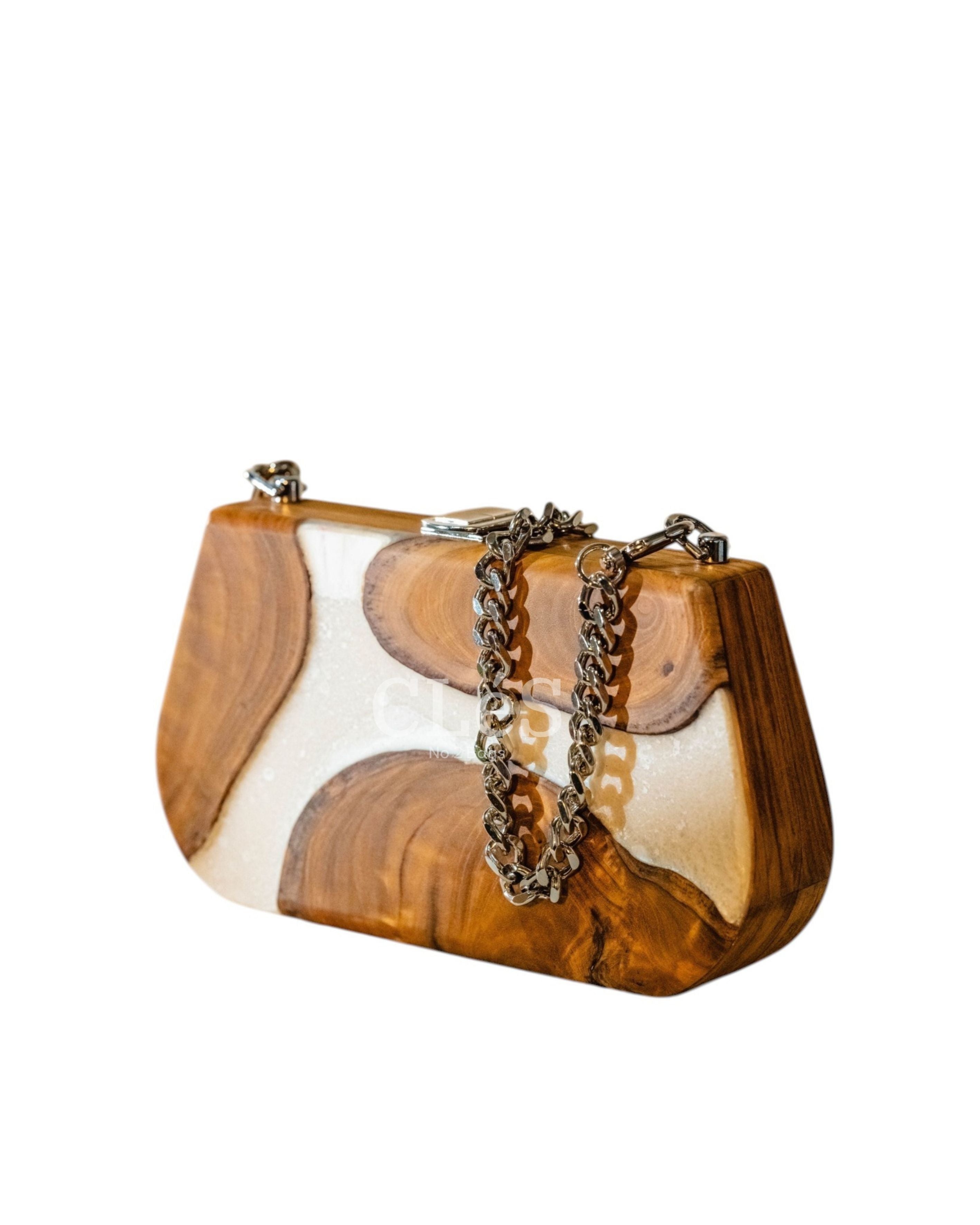 Sulawesi Coral Nusa Nusa Handmade Wooden Women Teakwood Handbag