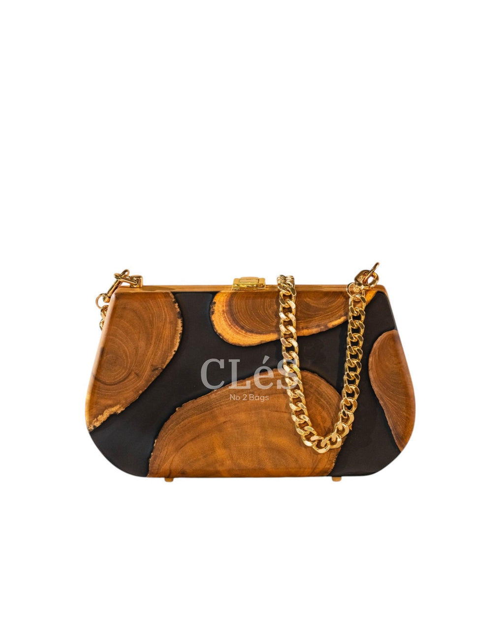 Sulawesi Coal Nusa Nusa Handmade Wooden Women Teakwood Handbag