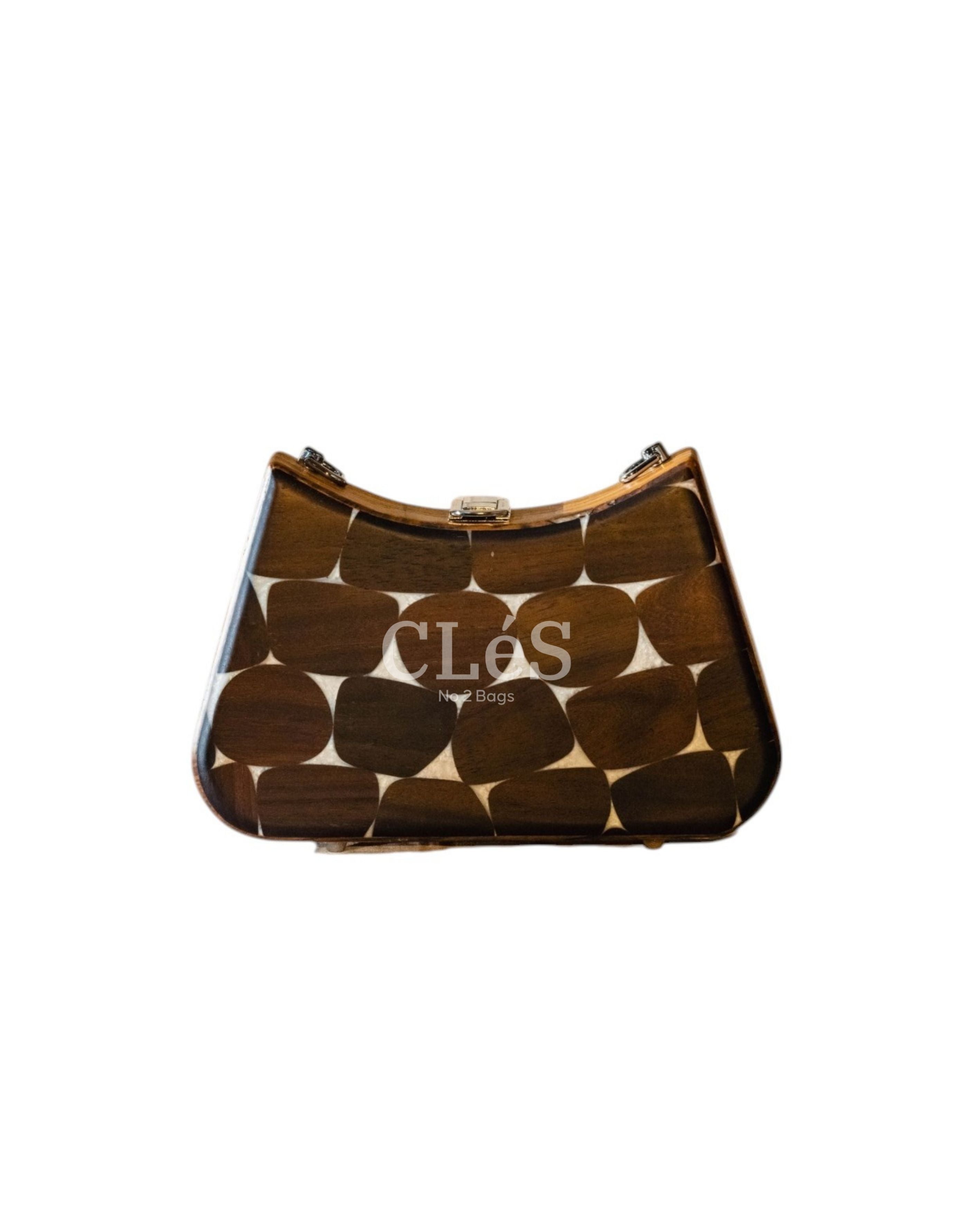 Lombok Classic Nusa Handmade Wooden Women Teakwood Handbag