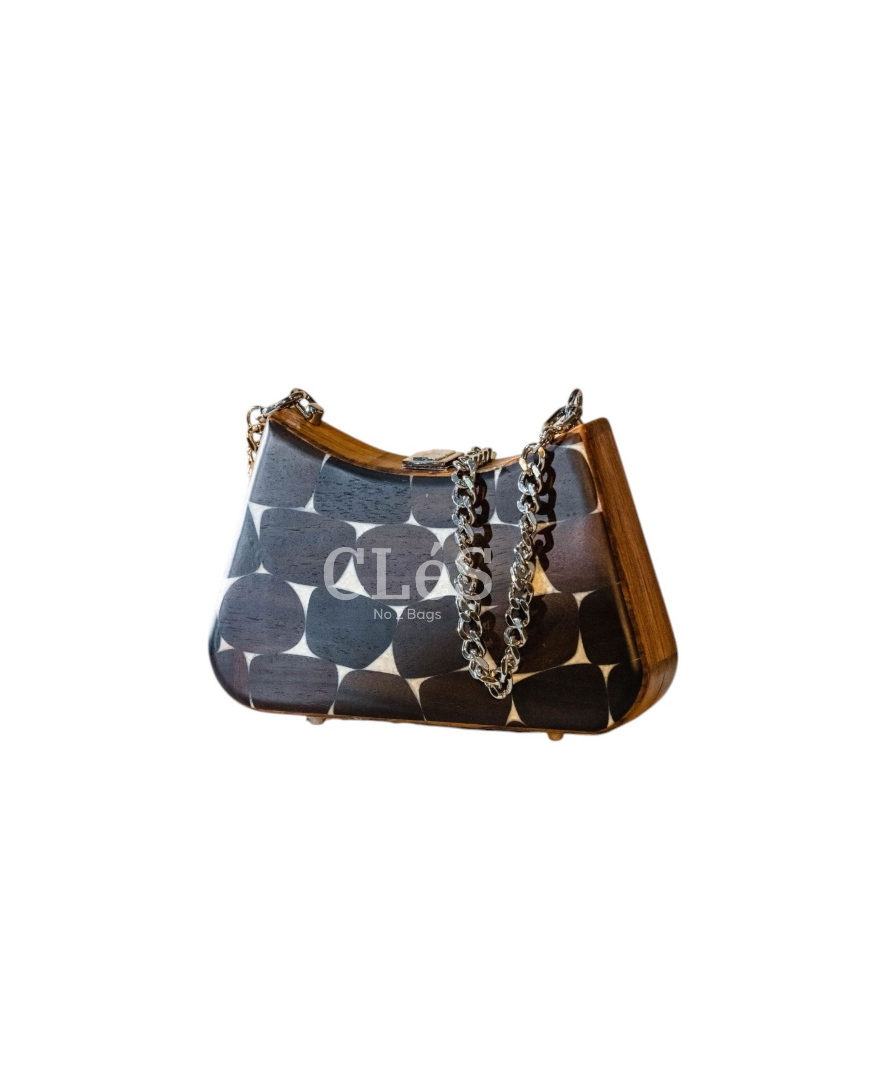 Lombok Classic Nusa Handmade Wooden Women Teakwood Handbag