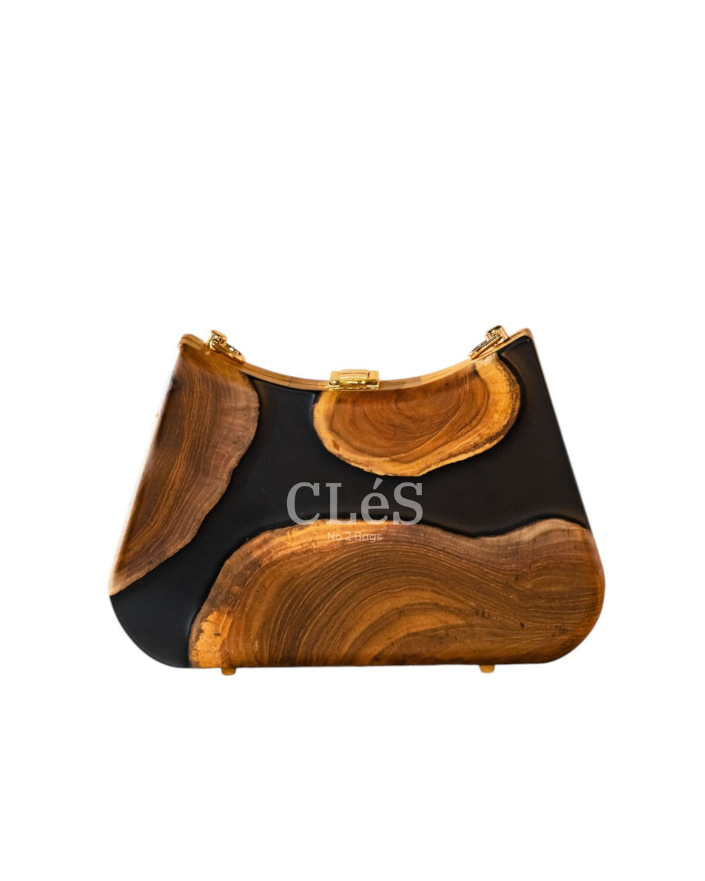 Lombok Coal Nusa Handmade Wooden Women Teakwood Handbag
