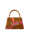 Flores Abstract Lava Handmade Wooden Women Teakwood Handbag