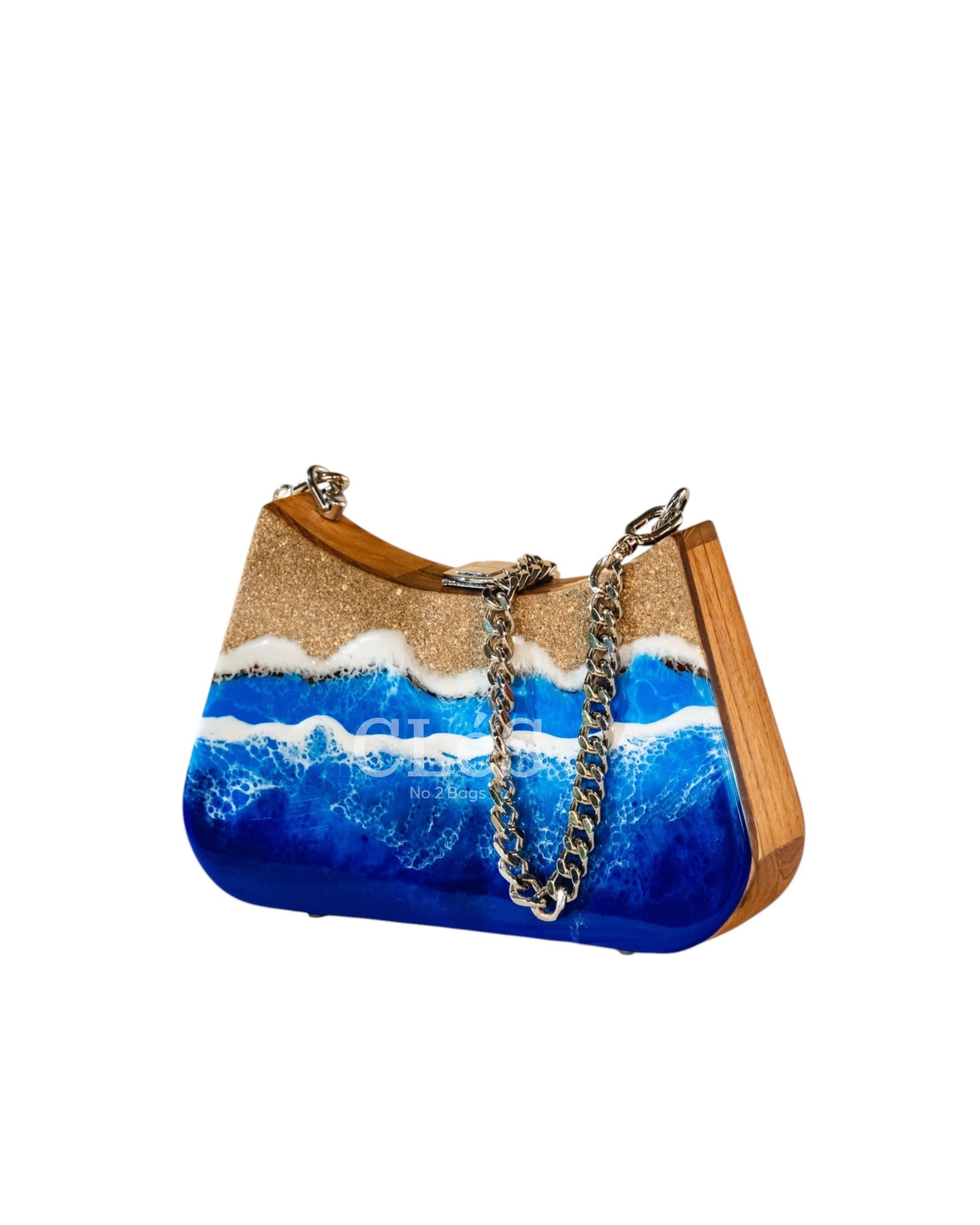 Lombok Beach Handmade Wooden Women Teakwood Handbag